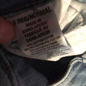 Size 6 regular skinny jeans